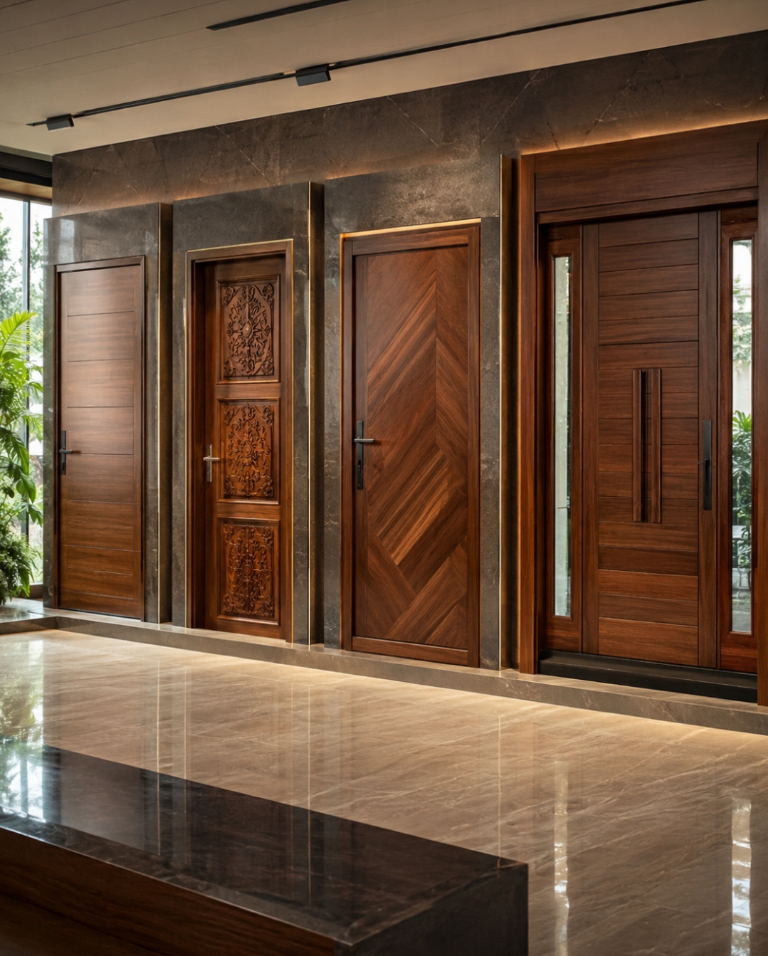 Krishna Doors Premium Wooden Main Entrance Door